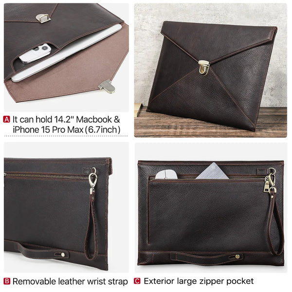 Chic Leather Laptop Sleeve